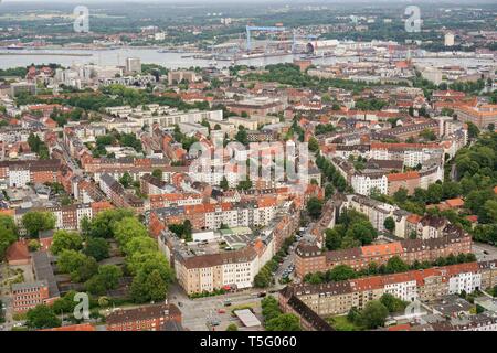 Luftaufnahme der Kieler Woche Heißluftballon/Luftbild Heißluftballon Stockfoto