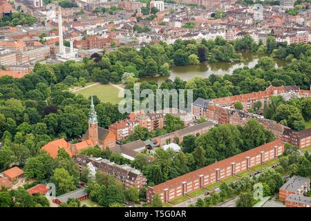 Luftaufnahme der Kieler Woche Nhier Heißluftballon Ballon Sail/Luftbild Heißluftballon Stockfoto