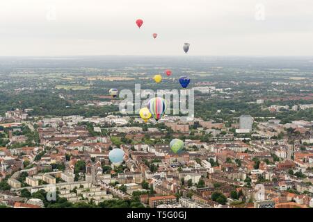 Luftaufnahme der Kieler Woche Heißluftballon/Luftbild Heißluftballon Stockfoto