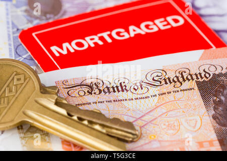 Hypothek, Immobilien kaufen Finanzkonzept. Vereinigtes Königreich Stockfoto