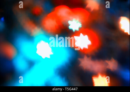 Urlaub verschwommen Glühbirne Hintergrund Stockfoto