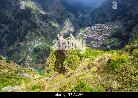 Blick auf die Nonnen Dale auf der Insel Madeira, Portugal. Stockfoto