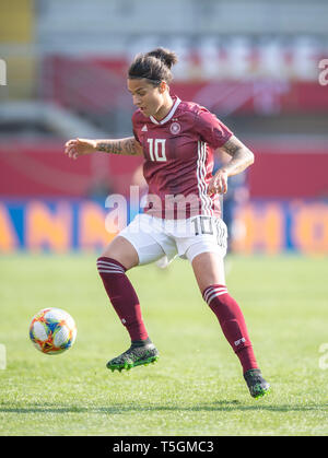 Dzsenifer MAROZSAN (GER) handeln. Fußball Nationalmannschaft Frauen Freundschaftsspiel, Deutschland (GER) - Japan (JPN) 2:2, am 09/04/2019 in Paderborn/Deutschland. | Verwendung weltweit Stockfoto