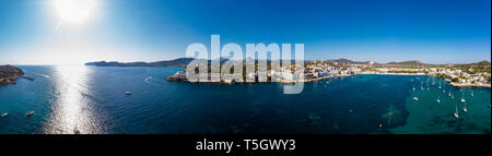 Mallorca, Santa Ponca, Luftbild der Bucht Stockfoto