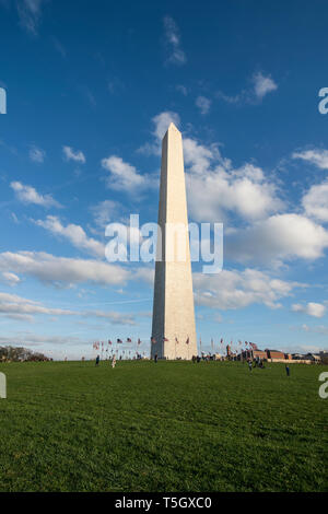 USA, Washington DC, National Mall, Washington Monument anzeigen Stockfoto