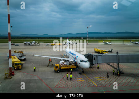 Wladiwostok, Russland, Agu 17 2017 - Flughafen von Wladiwostok Stockfoto