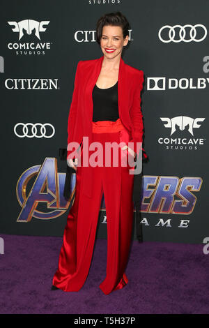 22. April 2019 – Los Angeles, CA, USA – 22. April 2019 – Los Angeles, Kalifornien – Evangeline Lilly. Marvel Studios''Avengers: Endgame'' Los Angeles Premiere im Los Angeles Convention Center. Foto: F. Sadou/AdMedia (Foto: © F. Sadou/AdMedia) Stockfoto