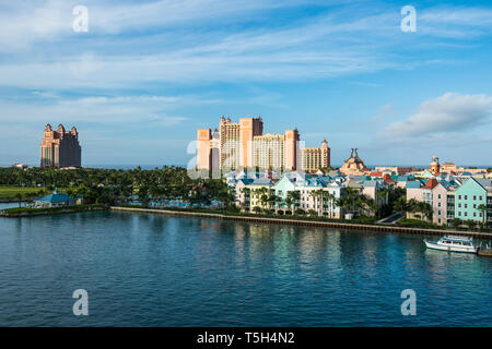 Bahamas, Nassau, Paradise Island Hotel Atlantis an der Waterfront Stockfoto