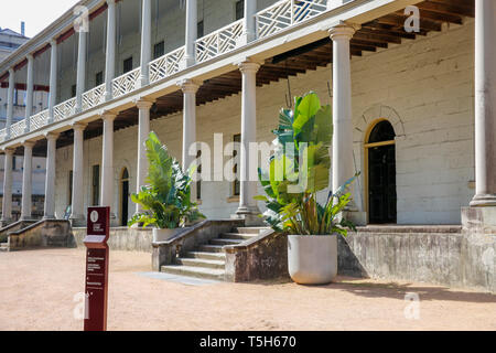 Die Minze Gebäude aus dem 19. Jahrhundert auf die Macquarie Street, die ehemalige rum Krankenhaus und eine Prägung Fabrik, Sydney, Australien Stockfoto