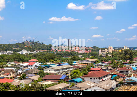 Selangor, Malaysia 22 Okt 2017: Blick von Kampung Baru Sungai Buloh Skyline der Stadt vom Dach Turm genommen Stockfoto