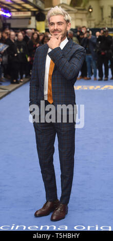 Foto muss Gutgeschrieben © Alpha Presse 079965 24/04/2019 Zac Efron extrem Bösen erschreckend Bösen und Gemeinen europäische Premiere in London Stockfoto