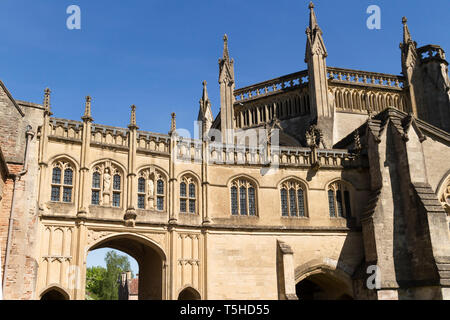 Wells Kette Tor und Kapitel Haus - Wells Cathedral Stockfoto