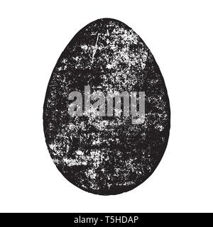 Grunge isoliert Ei Stock Vektor