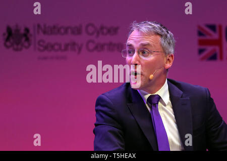 Ciaran Martin (UK National Cyber Security Center) während CYBERUK gehalten an der Schottischen Veranstaltung Campus in Glasgow. Stockfoto