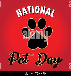 Nationale Pet Tag Karte oder Hintergrund. Vector Illustration. Stock Vektor
