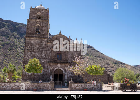 Die historische Misión San Francisco Javier de Viggé-Biaundó in San Javier, BCS, Mexiko. Stockfoto