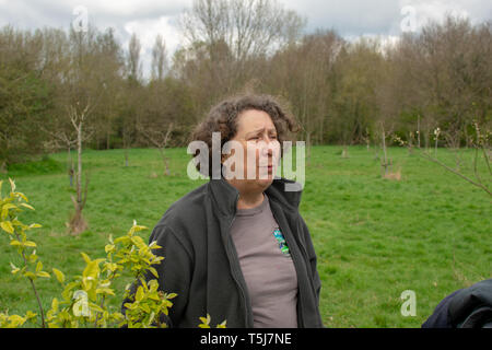 Unsere Marsh ist eine neue Community Projekt alle über das Genießen und die Verbesserung der Flüsse und Bäche der Stour Valley. Das Projekt wird einen echten Nutzen bringen. Stockfoto