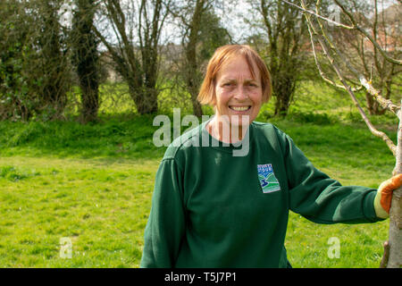 Unsere Marsh ist eine neue Community Projekt alle über das Genießen und die Verbesserung der Flüsse und Bäche der Stour Valley. Das Projekt wird einen echten Nutzen bringen. Stockfoto