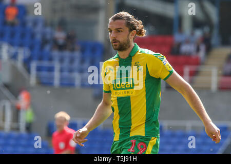 22.April 2019, Madejski Stadium, London, England; Sky Bet Meisterschaft, Lesen vs West Brom; Jay Rodriguez (19) von West Brom Credit: Matt O'Connor/News Bilder, Englische Fußball-Liga Bilder unterliegen DataCo Lizenz Stockfoto