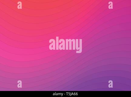 Abstrakte leuchtend bunten horizontale Hintergrund mit rot orange violett violett wellenförmige Streifen Stock Vektor