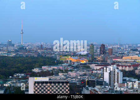 Ansicht vom oberen West Building über Berlin, Berlin, Deutschland Stockfoto