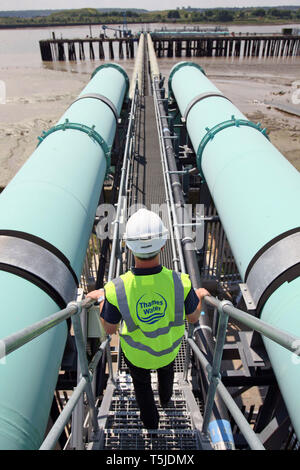 Thames Gateway Wasseraufbereitungsanlagen - Becton, Greater London. 17. Juni 2010. Stockfoto