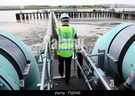 Thames Gateway Wasseraufbereitungsanlagen - Becton, Greater London. 17. Juni 2010. Stockfoto