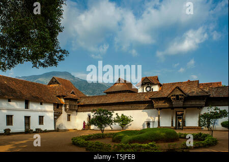 Royal Padmanabhapuram Palace in Distrikt Kanyakumari, Tamil Nadu, Indien Stockfoto