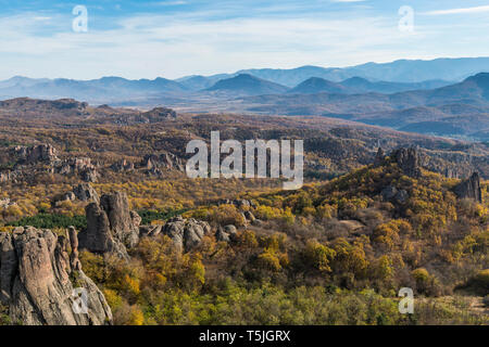 Kaleto Rock Festung, den Blick auf die Felsformationen, Belogradchik, Bulgarien Stockfoto