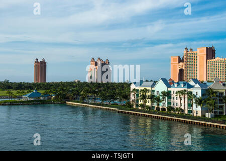 Bahamas, Nassau, Paradise Island Hotel Atlantis an der Waterfront Stockfoto