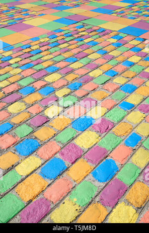 Argentinien, Buenos Aires, La Boca, Bunte Pflaster Stockfoto