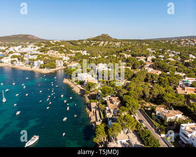 Mallorca, Santa Ponca, Luftbild der Bucht Stockfoto
