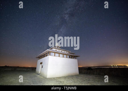 Spanien, Provinz von Zamora, Taubenschlag, in Otero de Sariegos bei Nacht Stockfoto