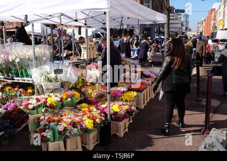 Marché de Wazemmes (Lille) Frankreich Stockfoto