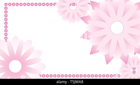 Sanfte abstrakt Hintergrund mit niedlichen rosa Blüten und Platz für Text-, Vektor, Abbildung Stock Vektor