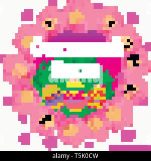 Heller Hintergrund Frohe Ostern. Bunte Frohe Ostern Grußkarte. Ostern Abbildung mit Gruß. Stock Vektor
