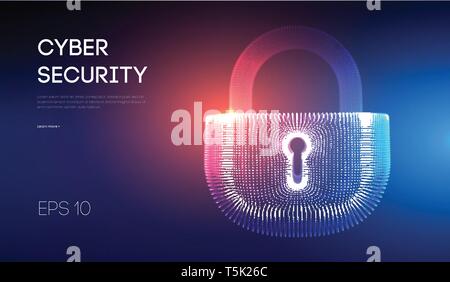 Coputer internet Cyber Security Hintergrund. Internetkriminalität Vector Illustration. Digitale Sperre Vektor-illustration EPS 10. Stock Vektor