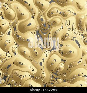 Luxus gold Hintergrund. Gewellt gold Landschaft consept Gold vector Hintergrund mit Farbverlauf Linien auf dunklem Hintergrund. Stock Vektor