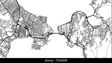 Urban vektor Stadtplan von Florianopolis, Brasilien Stock Vektor