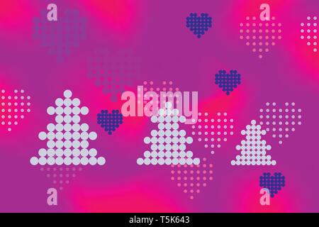 Winterlandschaft. Baum Weihnachtsbäume. Bunte vektor Vorlage. Kreatives Konzept. Farbe Harmonie Hintergrund. Stock Vektor