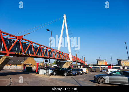 Die Tony Carter Zyklus Fußgängerbrücke, Universitätsstadt Cambridge, Cambridgeshire, England Stockfoto