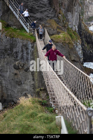 Carrick-a-Rede Rope Bridge, Nordirland Stockfoto