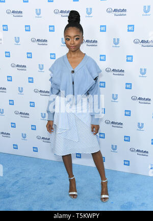 April 25, 2019 - Los Angeles, Kalifornien, USA - 25. April 2019 - Los Angeles, Kalifornien - Skai Jackson. Wir Tag Kalifornien 2019 im Forum statt. Photo Credit: Birdie Thompson/AdMedia (Credit Bild: © Birdie Thompson/AdMedia über ZUMA Draht) Stockfoto