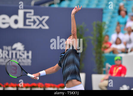 2019 Miami Tag der Offenen Tür 7 von itaú im Hard Rock Stadion März 24, 2019 in Miami Gardens, Florida vorgestellt. Mit: Filip Krajinovic Wo: Miami Gardens, Florida, United States Wenn: 25 Mar 2019 Credit: Johnny Louis/WENN.com Stockfoto
