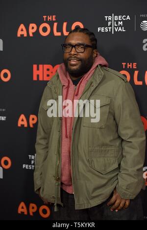 Questlove in der Ankunftshalle für die Apollo Opening Night Premiere auf dem Tribeca Film Festival, das Apollo Theater, New York, NY, 24. April 2019. Foto: Kristin Callahan/Everett Collection Stockfoto