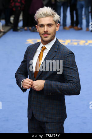 Zac Efron besucht die Europäische Premiere von extrem Böse, erschreckend Bösen und Gemeinen Im Curzon Mayfair in London Stockfoto