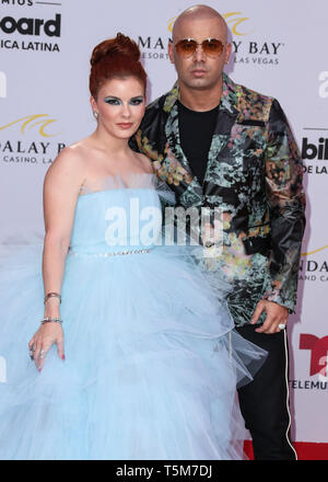 LAS VEGAS, Nevada, USA - 25. April: Wisin kommt an der 2019 Billboard Latin Music Awards im Mandalay Bay Events Center am 25. April 2019 in Las Vegas, Nevada, USA. (Foto von Xavier Collin/Image Press Agency) Stockfoto