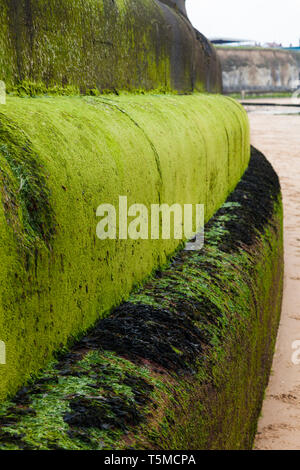 Sea Wall, Walpole Bay, in der Nähe von Margate, Kent, Großbritannien Stockfoto