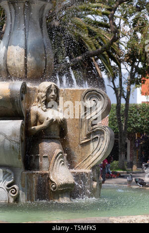 Antigua Guatemala - der Brunnen der Meerjungfrauen oder Meerjungfrau Brunnen, Central Park, Antigua Guatemala UNESCO-Website, Central America Travel Stockfoto