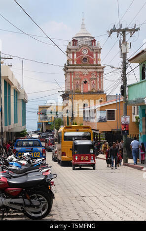 Solola Guatemala - bunte Straßenszene in der Stadt Solola, in der Nähe der Lake Atitlan, Guatemala, Mittelamerika Stockfoto